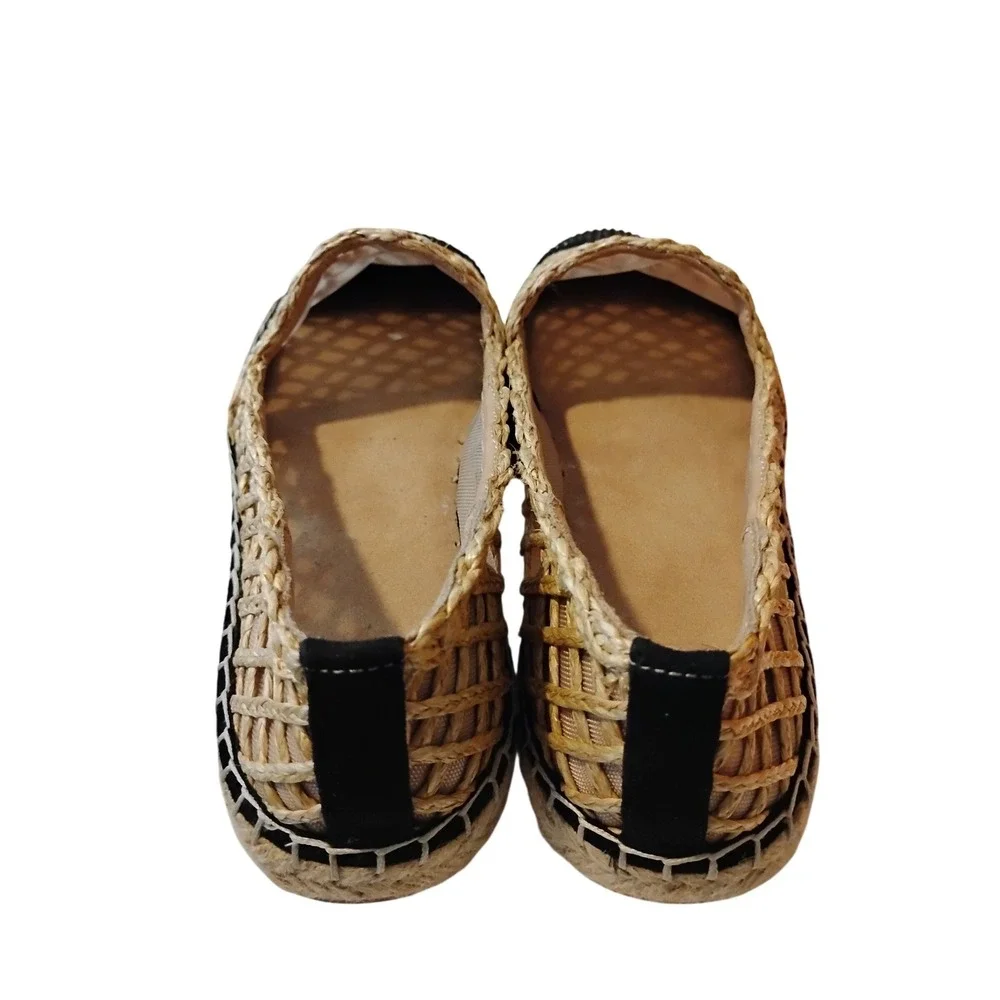 INC Corvina Tan Espadrille Sparkle Flats Size 7